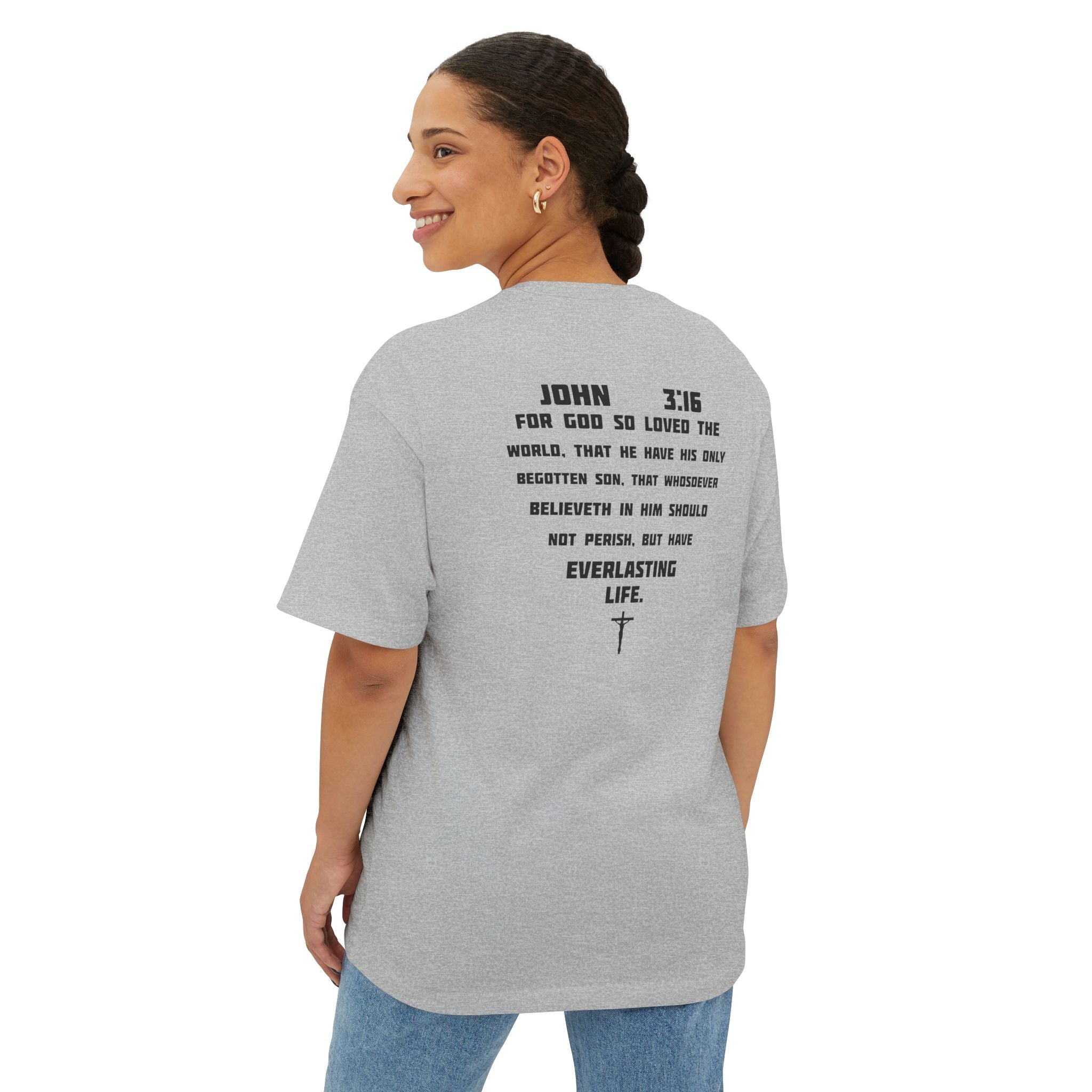 John 3:16 Graphic Tee - Christian Faith Bible Verse Shirt