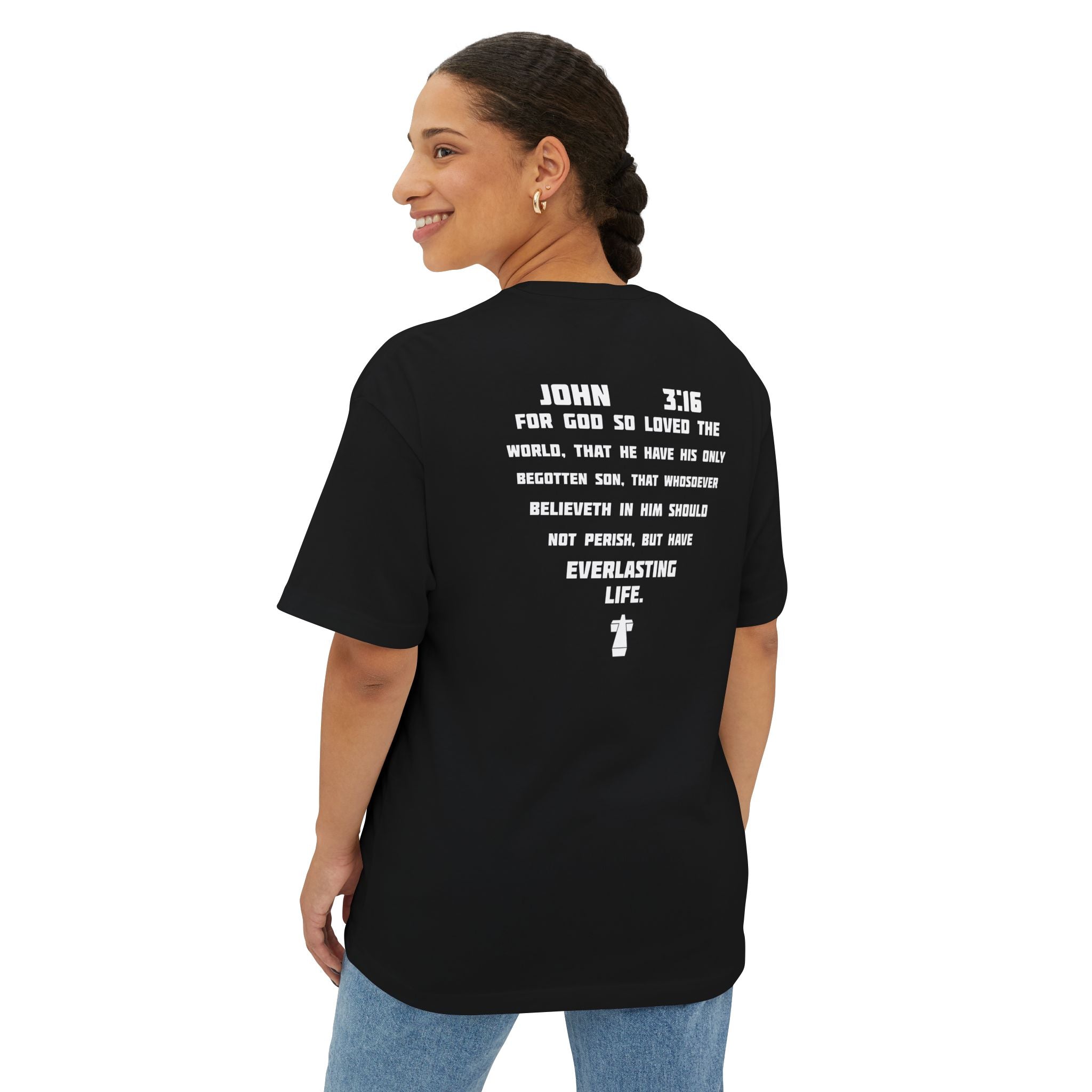 John 3:16 Graphic Tee - Christian Faith Bible Verse Shirt