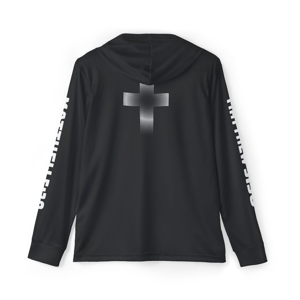 Men's Sports Warmup Hoodie (Black) - Matthew 5:30