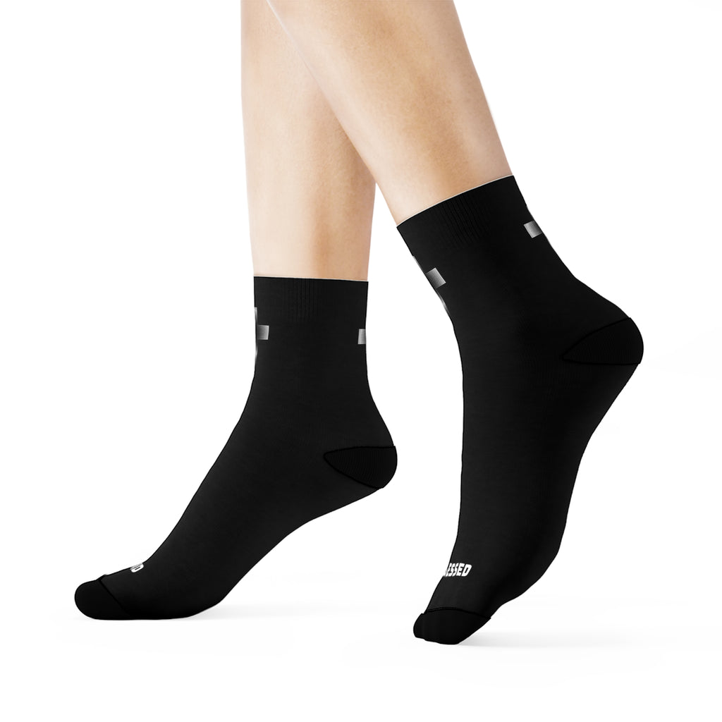 Blessed Cross Christian Faith Socks (Black)