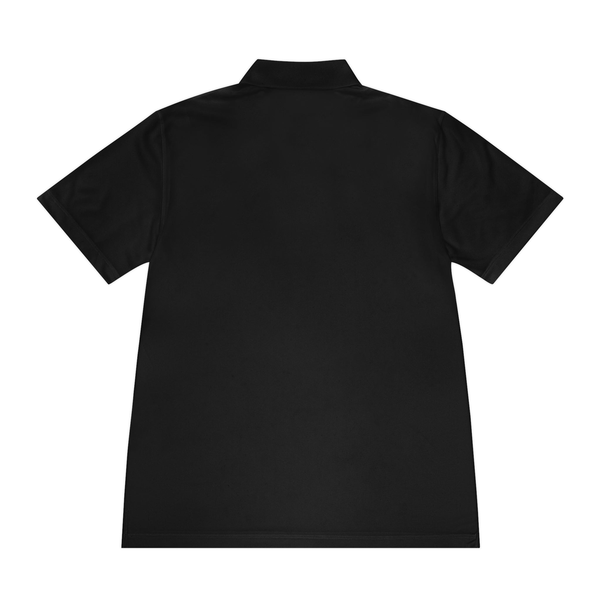 Men's Polo Shirt - Subtle Black Cross Chest Logo, Sport Casual